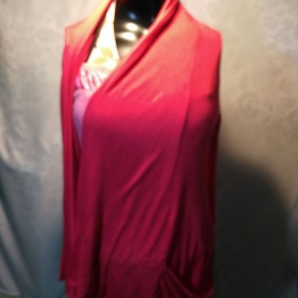 Flowing samon colored wraparound summer sweater - Picture 10 of 11